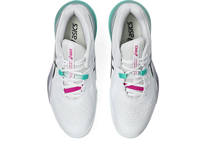 Sizing ASICS GEL-RESOLUTION X (All Court) Putih/Aurora Hijau 1041A481-103