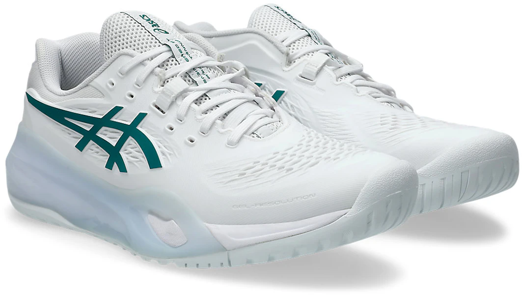 ASICS GEL-RESOLUTION X 全场网球鞋 白色/深绿 1041A481-102 Lookbook ASICS GEL-RESOLUTION X 全场网球鞋 白色/深绿 1041A481-102