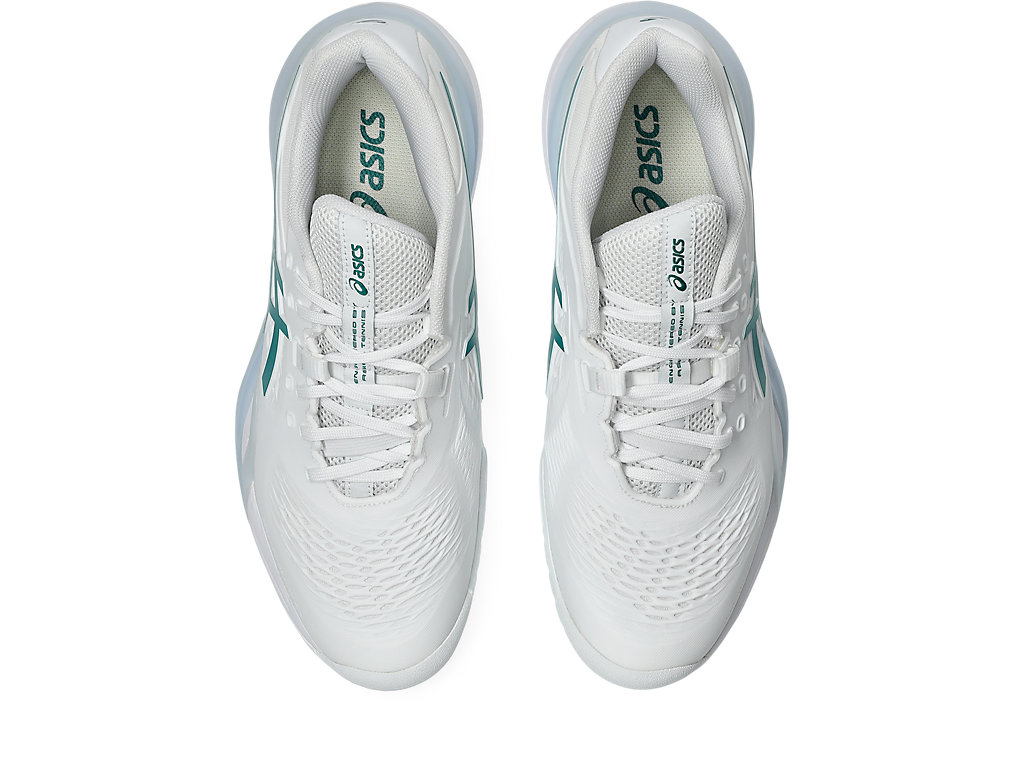 Sizing ASICS GEL-RESOLUTION X 全场网球鞋 白色/深绿 1041A481-102