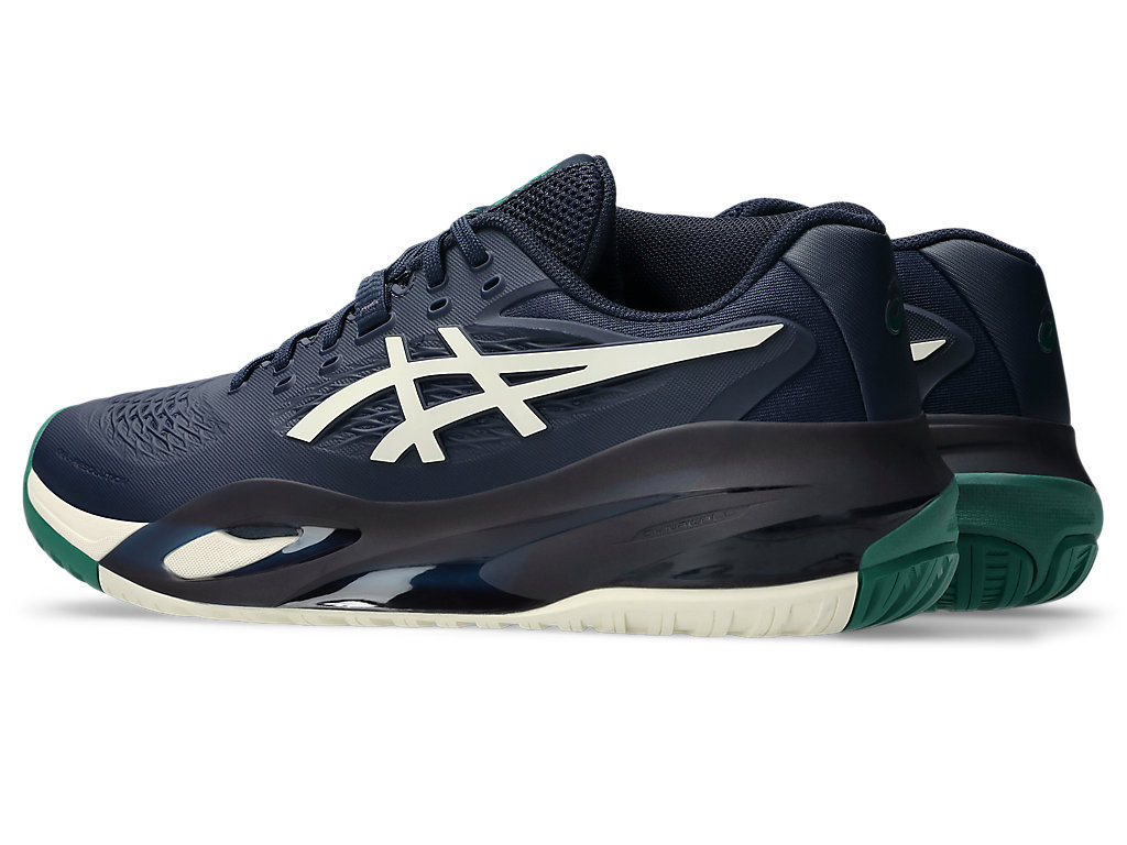 Lookbook ASICS GEL-RESOLUTION X (All Court) Wide Midnight/Cream Leluas Malam/Krim 1041A487-400