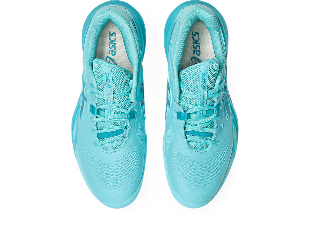 Sizing ASICS GEL-RESOLUTION X All Court Ice Mint/Lagoon - Tennis chaussures 1041A481-401