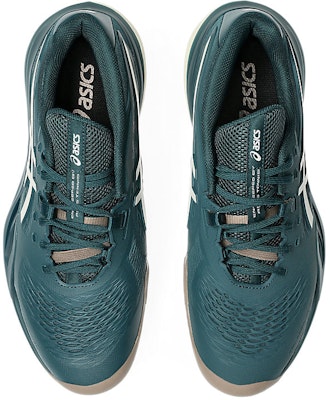 ASICS GEL-RESOLUTION X All Court Saxon Green/Birch 1041A481-300 Details for ASICS GEL-RESOLUTION X All Court Saxon Green/Birch 1041A481-300
