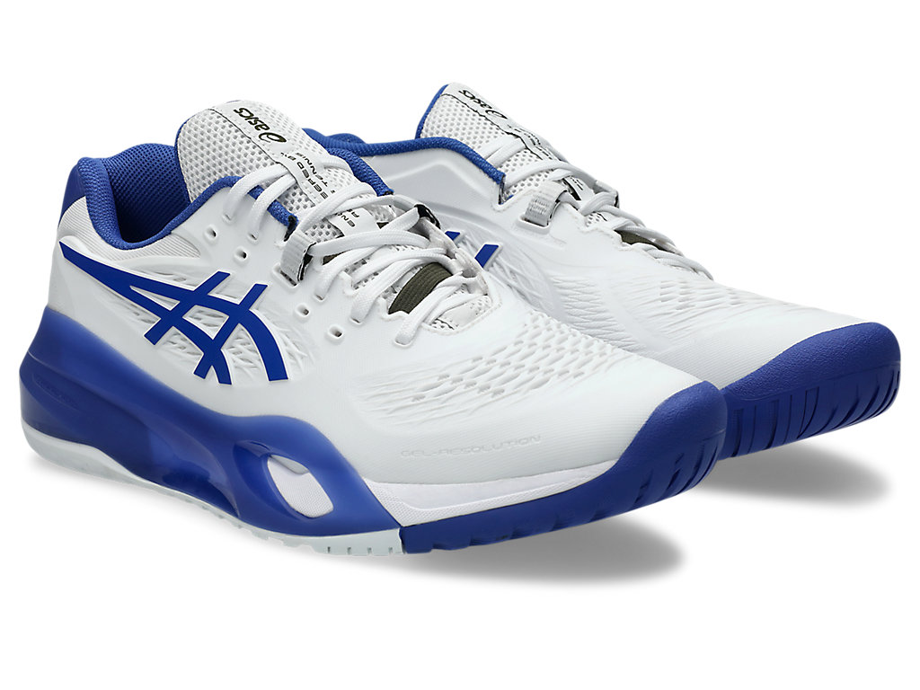 Order ASICS GEL-RESOLUTION X オールコート テニスシューズ ホワイト/ダークコバルト 1041A481-101