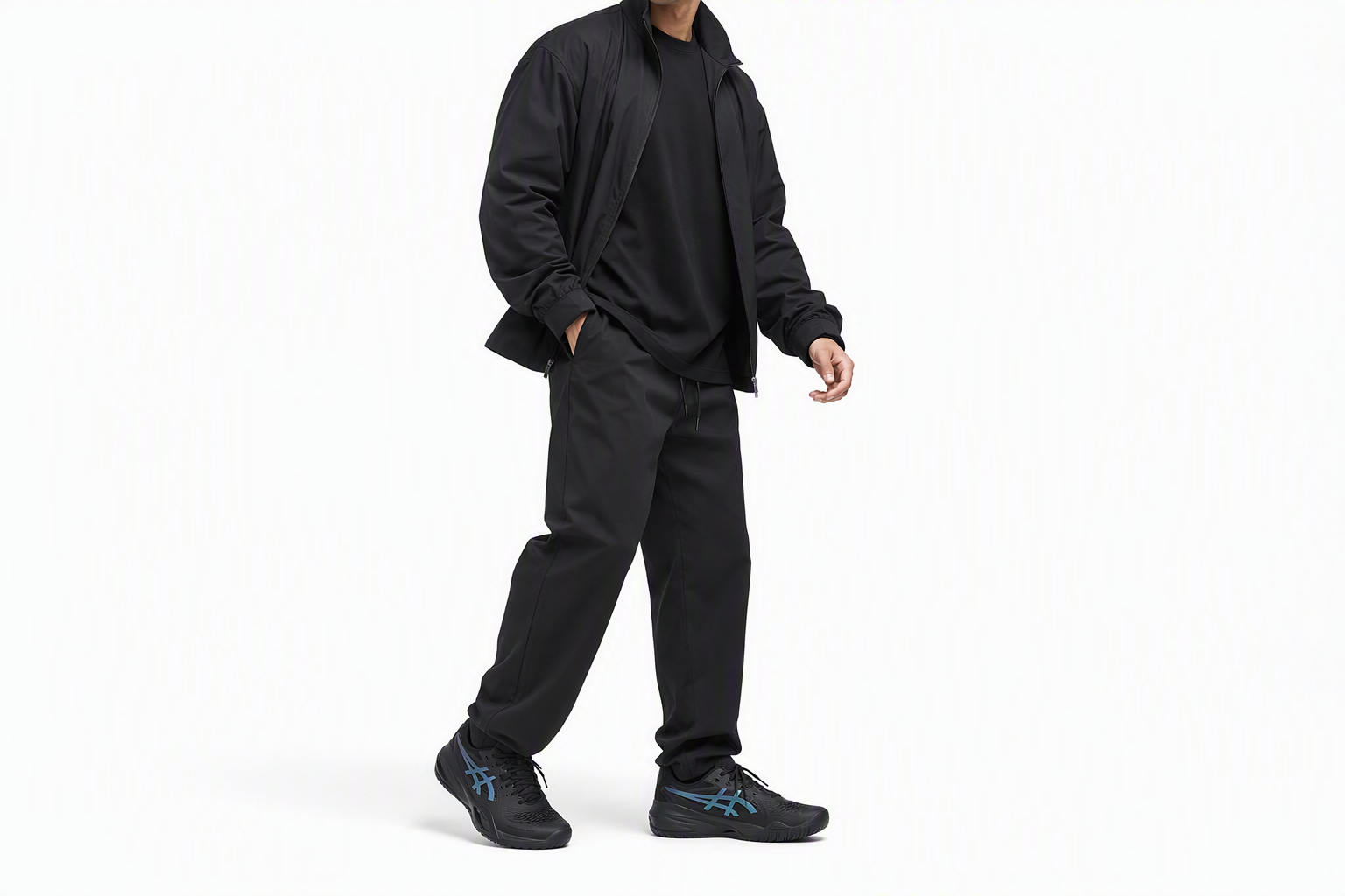 Order ASICS GEL-RESOLUTION X 夜能量网球鞋 黑/棱镜蓝 1041A526-960