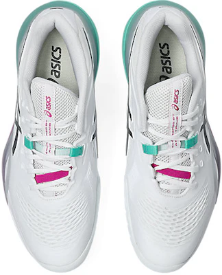 ASICS GEL-RESOLUTION X Wide (All Court) Tennis Shoes White/Aurora Green 1041A487-103 Details for ASICS GEL-RESOLUTION X Wide (All Court) Tennis Shoes White/Aurora Green 1041A487-103