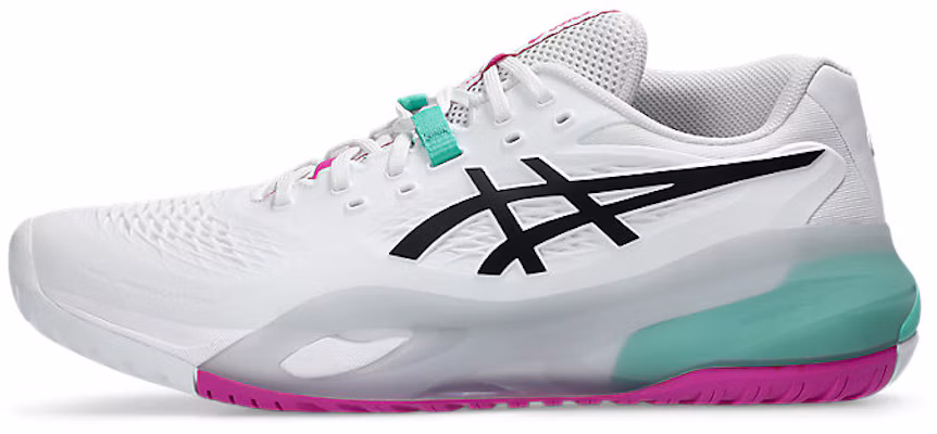 ASICS GEL-RESOLUTION X 宽版全场网球鞋 白色/极光绿色 1041A487-103 1