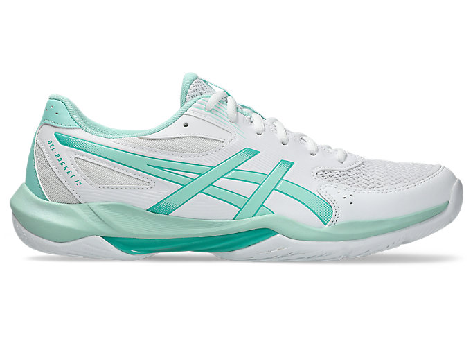 ASICS GEL-ROCKET 12 Indoor Court Shoes White/Fresh Ice 1073A080-104