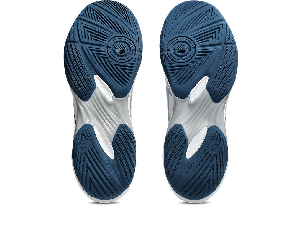 Sizing ASICS GEL-ROCKET 12 Sepatu Indoor Putih/Mako Biru 1073A080-100