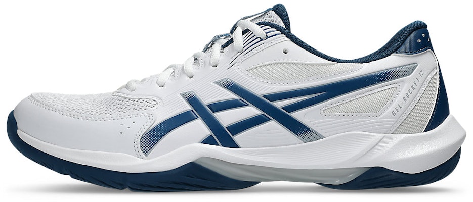 아식스 젤-로켓 12 실내 코트화 화이트/마코 블루 1073A080-100 Cheap 아식스 젤-로켓 12 실내 코트화 화이트/마코 블루 1073A080-100