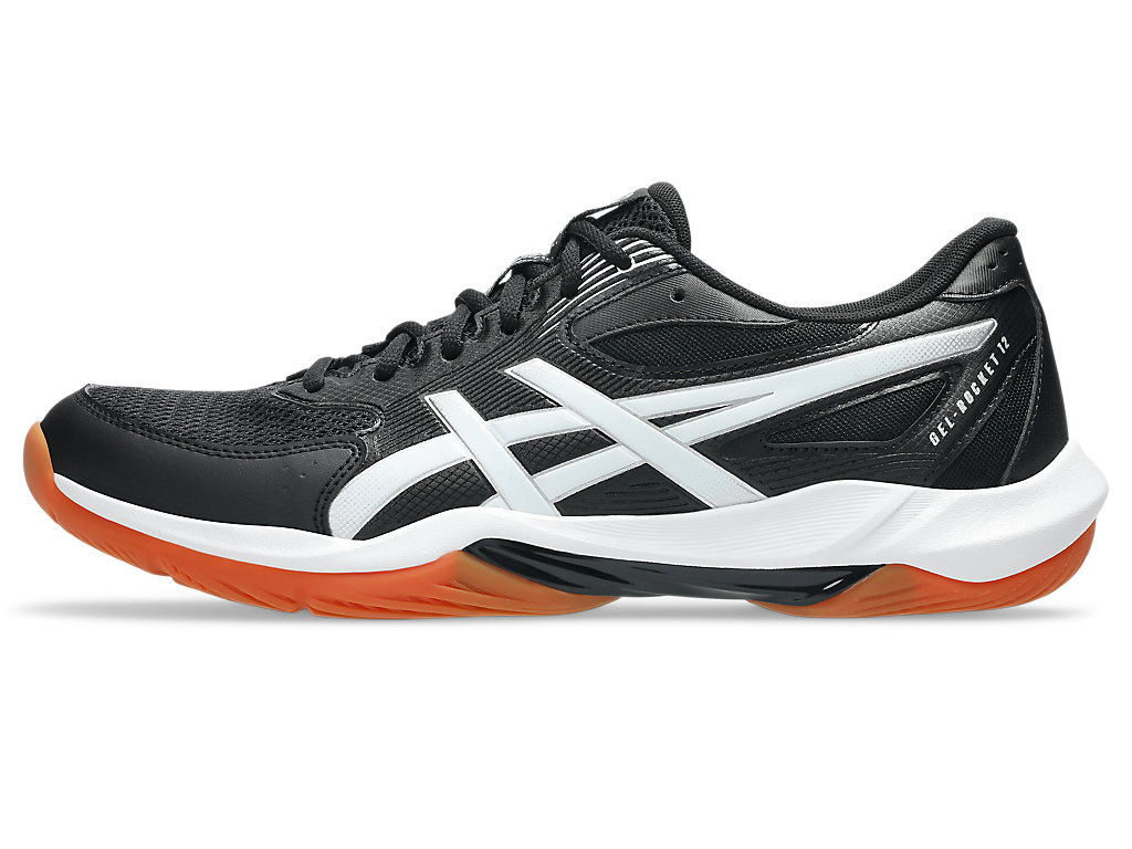 Cheap ASICS GEL-ROCKET 12 Zapatillas de Voleibol Negro/Blanco 1073A080-001