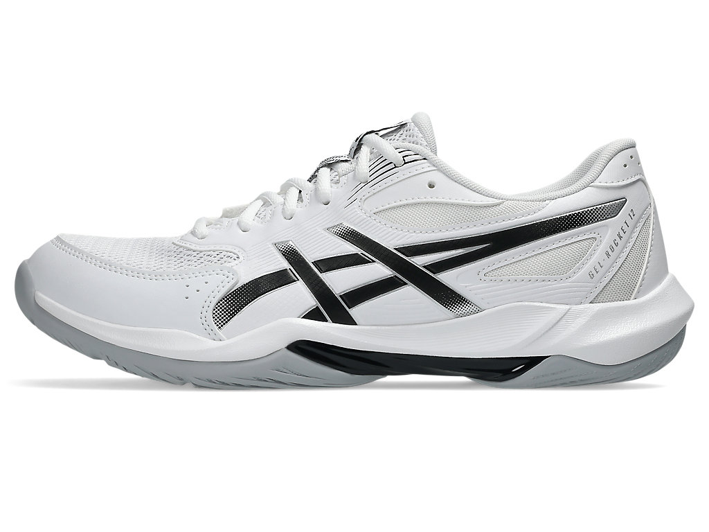 Cheap ASICS GEL-ROCKET 12 Sepatu Voli Putih/Hitam 1073A081-101