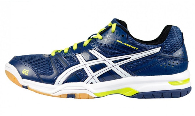 Asics Gel-Rocket 7 舒適防滑運動跑步鞋 藍黃拼色 Buy Asics Gel-Rocket 7 舒適防滑運動跑步鞋 藍黃拼色