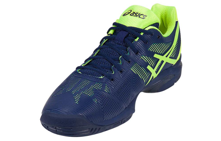 Shop Asics Gel-Solution Speed 3 跑步鞋 藍熒光黃
