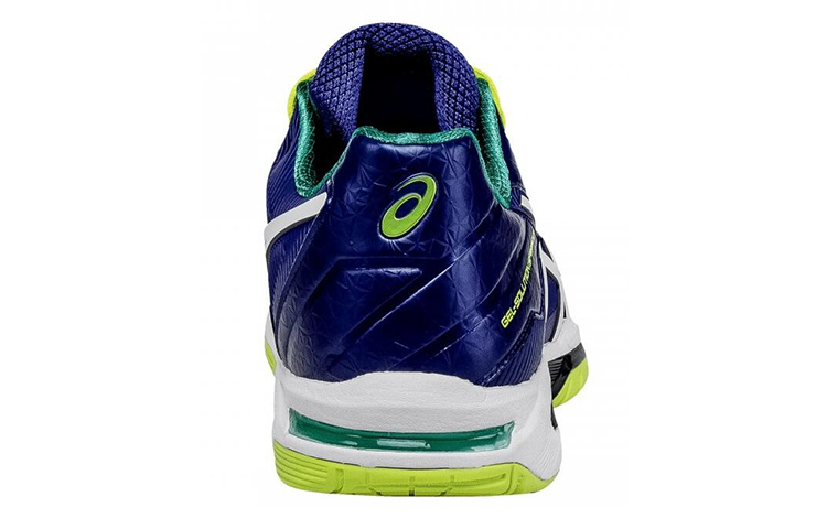 Shop Asics Gel-Solution Speed 3 減震防滑運動跑步鞋 藍黃色