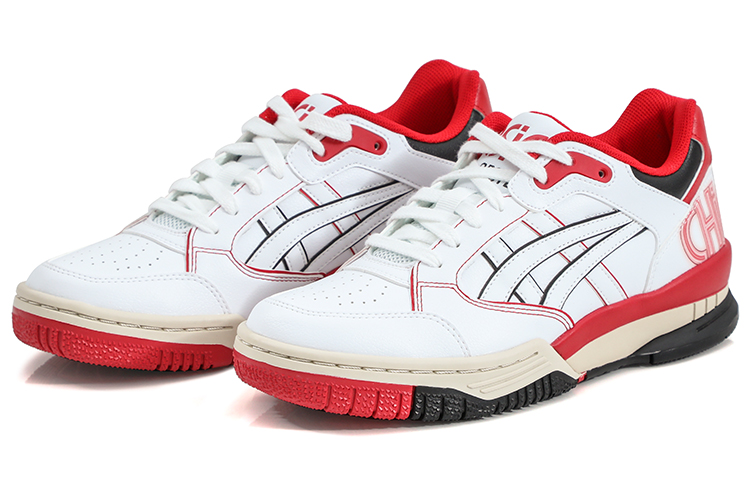 Shop ASICS GEL-SPOTLYTE LOW 芝加哥限定复古篮球鞋 白红男女款 1203A233-100