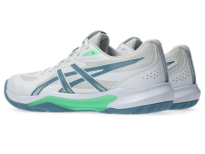 Lookbook 아식스 젤택틱 13 실내 스포츠화 화이트/사바 블루 1073A079-102