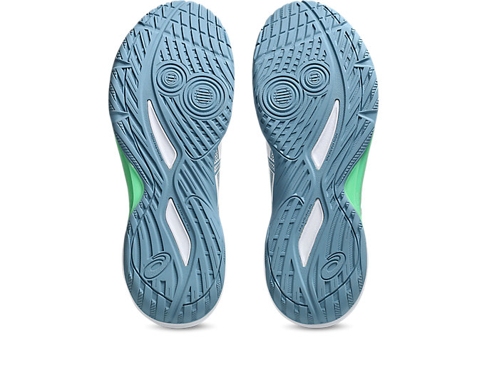 Sizing 아식스 젤택틱 13 실내 스포츠화 화이트/사바 블루 1073A079-102