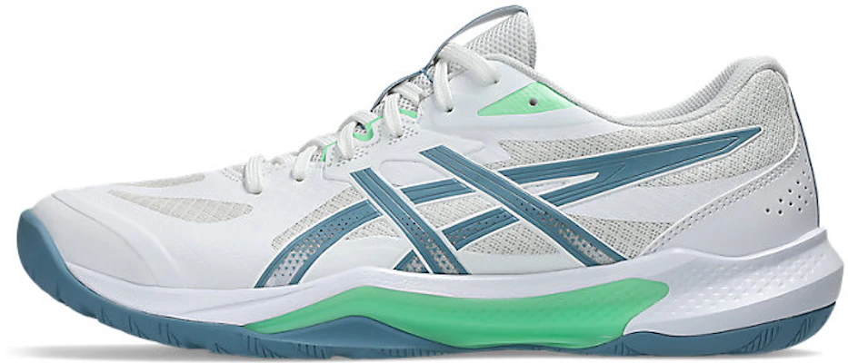 아식스 젤택틱 13 실내 스포츠화 화이트/사바 블루 1073A079-102 Cheap 아식스 젤택틱 13 실내 스포츠화 화이트/사바 블루 1073A079-102