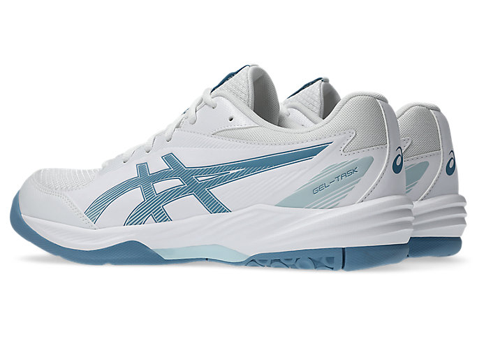 Lookbook アシックス GEL-TASK 4 室内コートシューズ ホワイト/サバブルー 1071A103-103