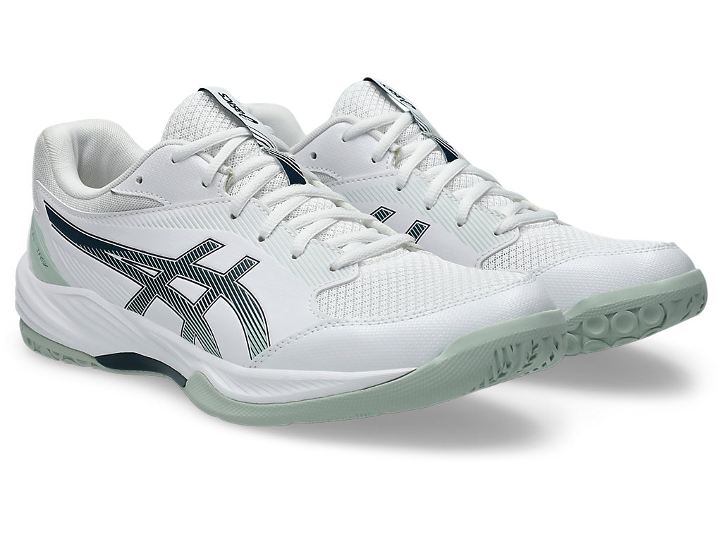 Order 아식스 젤태스크 4 배구/코트화 화이트/트랜퀄 틸 1071A103-102