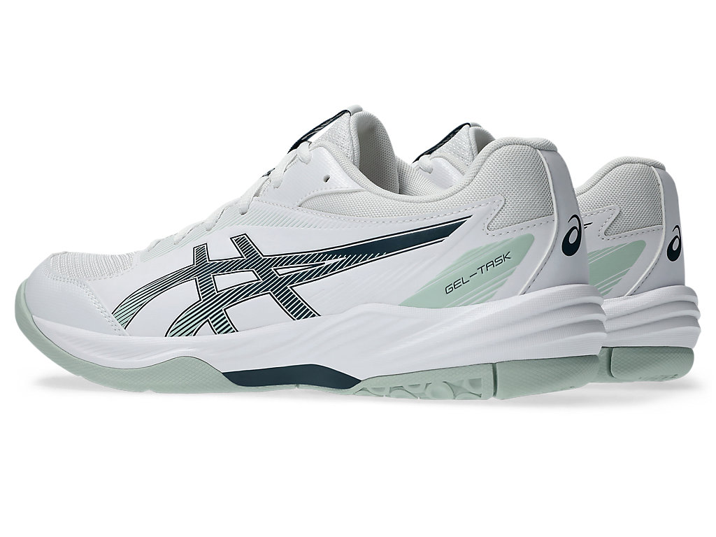 Lookbook 아식스 젤태스크 4 배구/코트화 화이트/트랜퀄 틸 1071A103-102