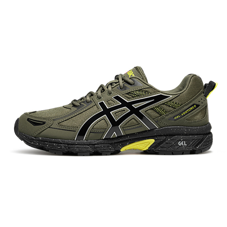 ASICS Gel-Venture 6 Green Black Lightweight Running Shoes. 1203A438-300