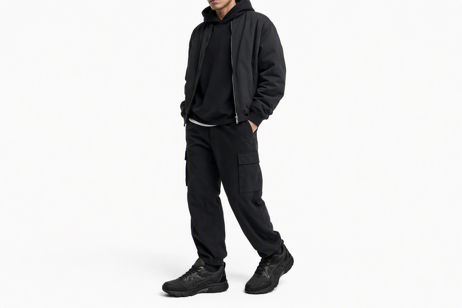 Order ASICS Gel Venture 8 'Triple Black' Hitam Gelap Sepatu Lari 1011A824-001