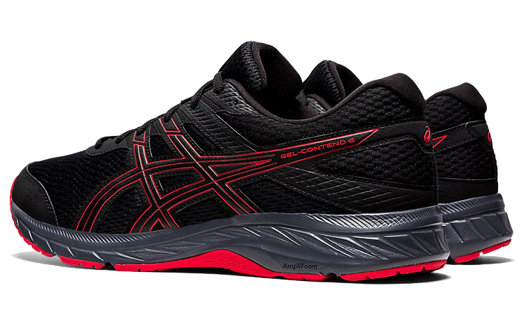 Shop ASICS Gel Contend 6「黑色經典紅」1011A667-004