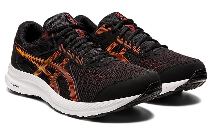 Lookbook ASICS Gel Contend 8 4E Wide 'Hitam Cherry Tomato' 1011B493-004