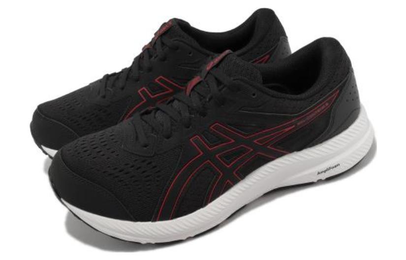Lookbook ASICS Gel Contend 8 4E Wide 'Hitam Merah Elektrik' 1011B679-002