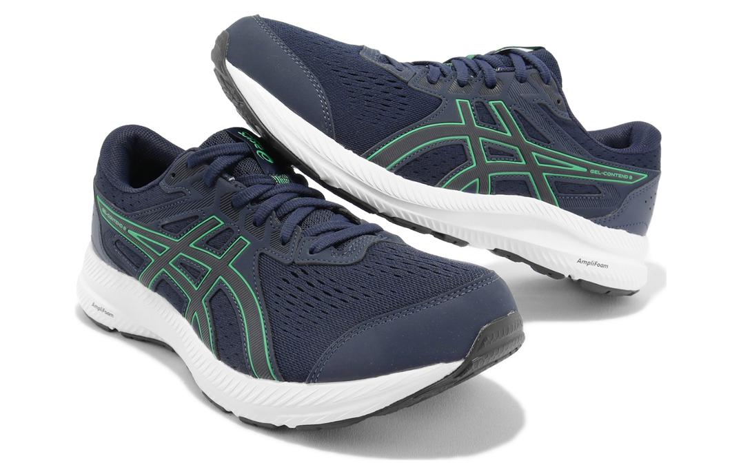 Shop ASICS Gel Contend 8 4E Wide 'Midnight New Leaf' Lelaki Kasut Sukan 1011B679-401