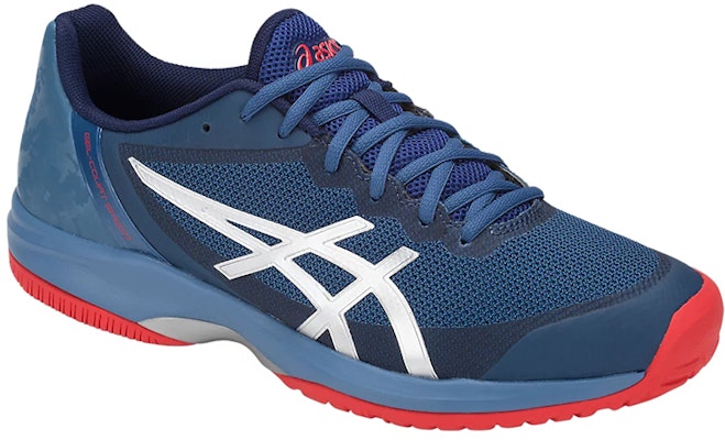 Asics Gel-Court Speed 減震耐磨防滑 低筒跑步鞋 藍白紅 Shop Asics Gel-Court Speed 減震耐磨防滑 低筒跑步鞋 藍白紅