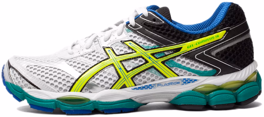 ASICS Gel-Cumulus 16 'White Silver Yellow' T439N-0107 Buy ASICS Gel-Cumulus 16 'White Silver Yellow' T439N-0107
