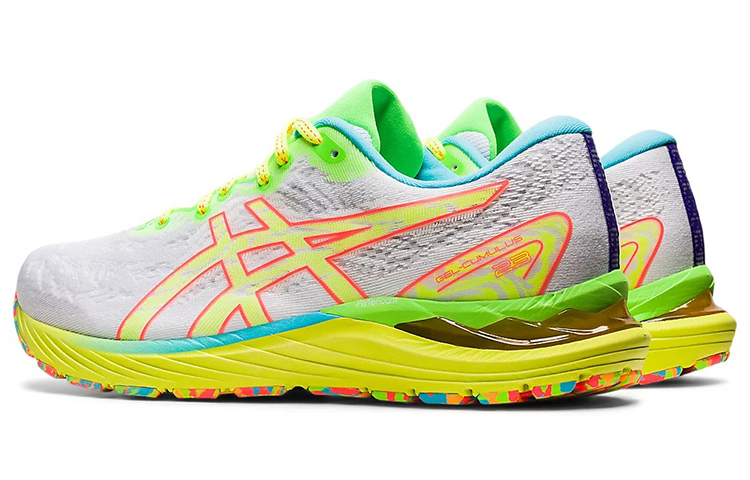 Shop ASICS Gel Cumulus 23 'White Safety Yellow' 1011B419-100