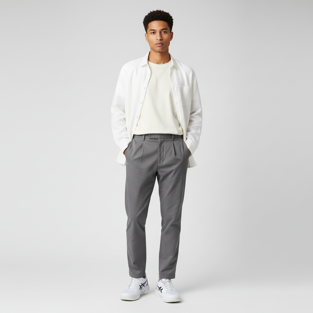 Lookbook ASICS Gel Dedicate 8 'Putih Hitam' 1041A408-101