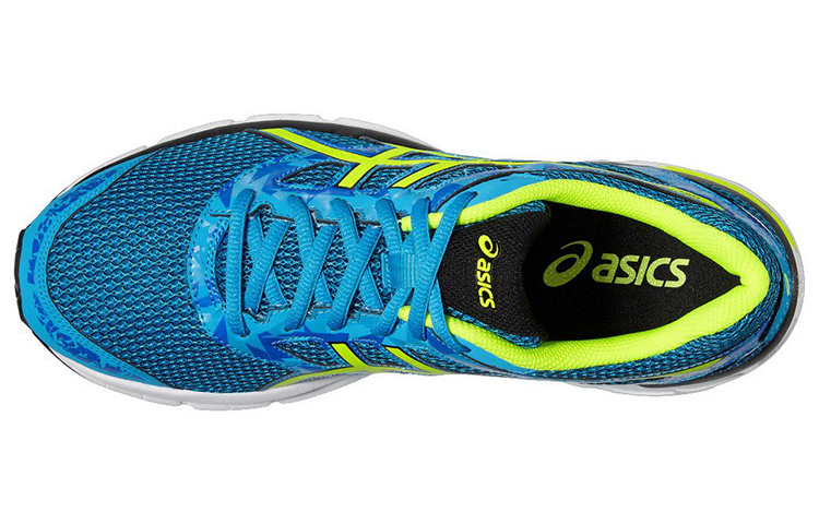 Shop Asics Gel-Excite 4 低筒跑步鞋 藍黃色