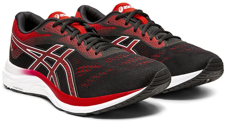 아식스 젤 익사이트 6 4E 와이드 "블랙 스피드 레드" 1011A166-005 Lookbook 아식스 젤 익사이트 6 4E 와이드 "블랙 스피드 레드" 1011A166-005