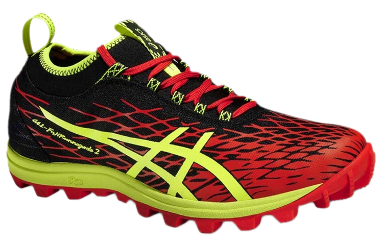 Shop 아식스 젤-후지런네가드2 블랙/레드/옐로우 T633N-0907