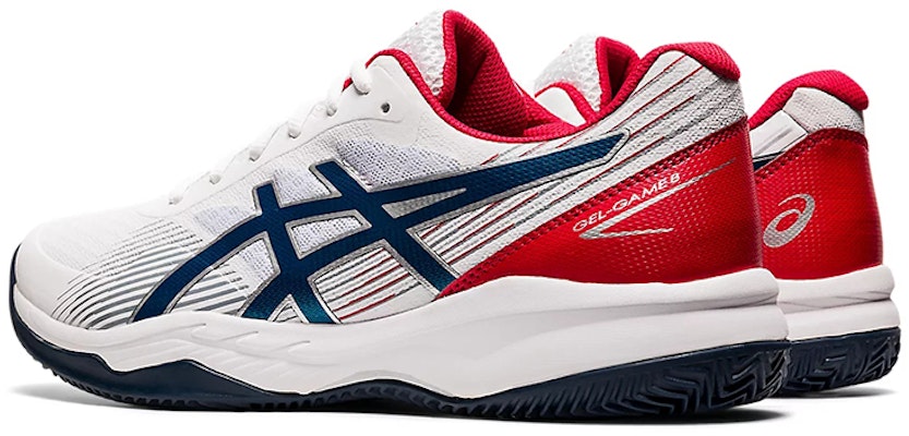 ASICS Gel-Game 8 Clay /Red/Blue 'White' 1041A193-102 Lookbook ASICS Gel-Game 8 Clay /Red/Blue 'White' 1041A193-102