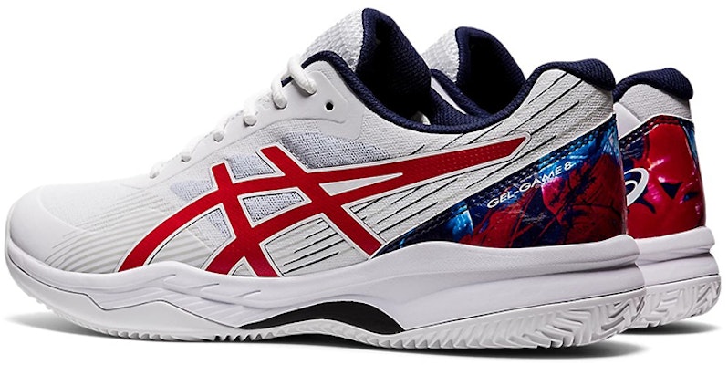ASICS Gel-Game 8 Clay OC L.E 'White Red' 1041A291-110 Shop ASICS Gel-Game 8 Clay OC L.E 'White Red' 1041A291-110