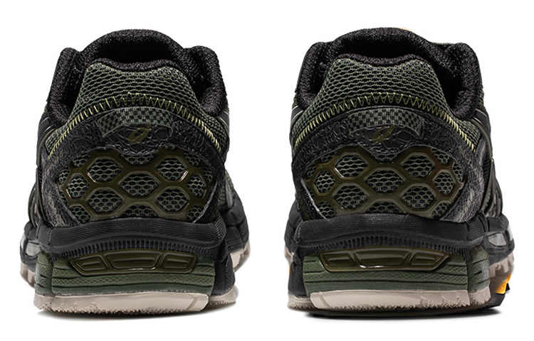 Lookbook 亞瑟士 Gel-Kahana 8 緩衝戶外越野 透氣 低幫 跑步鞋 男款 深綠色