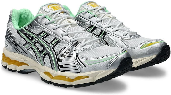 ASICS Gel Kayano 12.1 'Silver Green Orange' 1203A827-100 Lookbook ASICS Gel Kayano 12.1 'Silver Green Orange' 1203A827-100