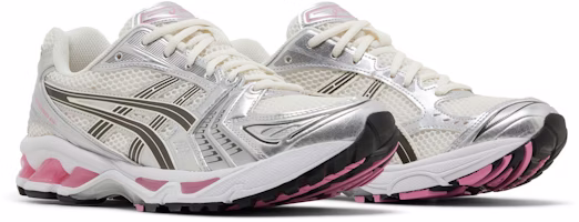 Asics Gel-Kayano 14 "Cream/Sweet Pink"防滑耐磨透氣 高筒 休閒跑步鞋 男女同款 銀白 2