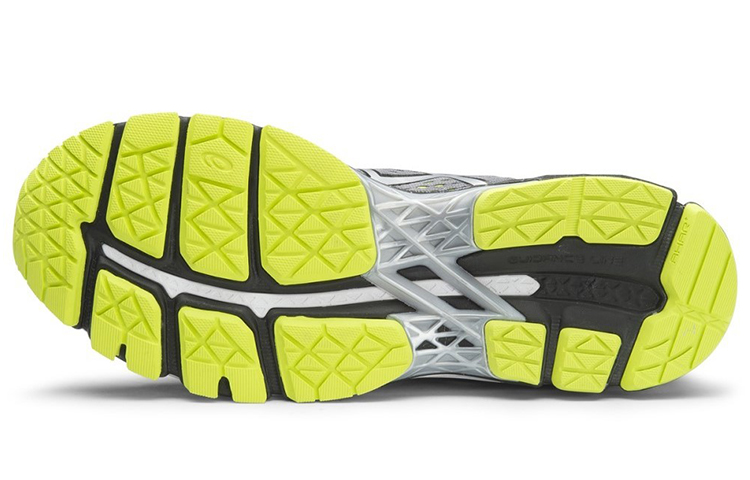 Shop 亞瑟士Gel Kayano 22 4E寬楦鞋 '炭灰銀石灰' T549N-7393