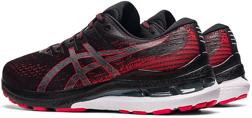 ASICS Gel Kayano 28 4E 宽鞋 '黑色电动红' 1011B191-002 Shop ASICS Gel Kayano 28 4E 宽鞋 '黑色电动红' 1011B191-002