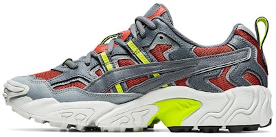 ASICS Gel-Nandi Gray Red Yellow Low Top 'Grey Red' 1021A315-600 ASICS Gel-Nandi Gray Red Yellow Low Top 'Grey Red' 1021A315-600