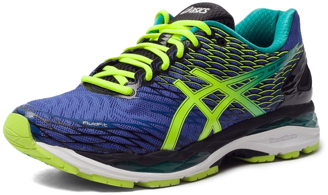 Asics GEL-Nimbus 18 舒適 耐磨 低筒 跑步鞋 男款 藍黃 Lookbook Asics GEL-Nimbus 18 舒適 耐磨 低筒 跑步鞋 男款 藍黃