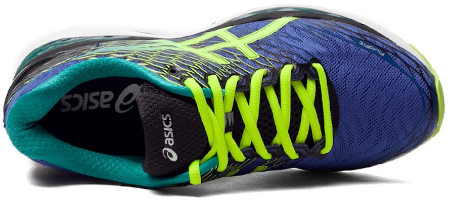 Asics GEL-Nimbus 18 舒適 耐磨 低筒 跑步鞋 男款 藍黃 Shop Asics GEL-Nimbus 18 舒適 耐磨 低筒 跑步鞋 男款 藍黃