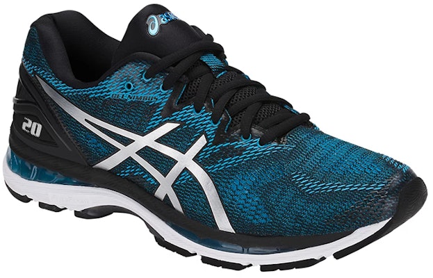 Asics GEL-Nimbus 20 舒適 運動 耐磨透氣 低筒 跑步鞋 男款 藍黑色 Shop Asics GEL-Nimbus 20 舒適 運動 耐磨透氣 低筒 跑步鞋 男款 藍黑色