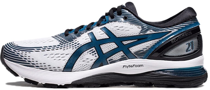 아식스 젤 님버스 21 2E 와이드 '화이트 딥 사파이어' 1011A172-100 Buy 아식스 젤 님버스 21 2E 와이드 '화이트 딥 사파이어' 1011A172-100